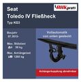 abnehmbar AHK Westfalia für Seat Toledo IV Fließheck KG3 BJ 07.15- NEU mit ABE