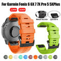 Quickfit Silikon Armband für Garmin Fenix 7X Solar 6X Pro 5X 7 6 5 Plus Sapphire