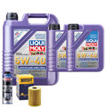 Motoröl 5W40 LIQUI MOLY Leichtlauf High Tech 7L+HENGST Ölfilter +Spülung