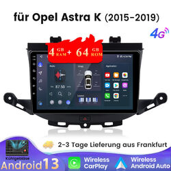 4+64G Android 13 Autoradio GPS Navi Carplay DAB WIFI Für Opel Astra K 2015-2019