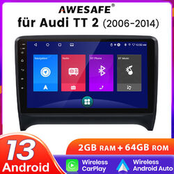 DAB+ 64GB Für Audi TT MK2 8J 2006-2014 Android 13 Autoradio Carplay Navi GPS RDS