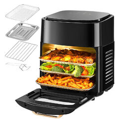 OYAJIA Heißluftfritteuse 15L Mini Backofen Dörrautomat Grill Heissluftfritteuse