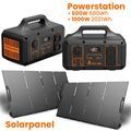 Tragbare Powerstation Solarpanel 600W 680Wh/1000W 1021Wh LiFePO4 für Camping