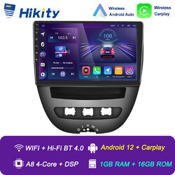 Android 12 Autoradio Carplay GPS Navi DSP Für Toyota Aygo Peugeot 107 Citroen C1