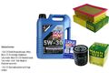 INSPEKTIONSKIT FILTER LIQUI MOLY ÖL 5L 5W-30 für Mazda Tribute EP 2.3 AWD