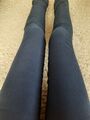 H&M Gr. 26 / 32 Super Stretch Skinny High Waist Jeggings Jeans Hose dunkelblau 