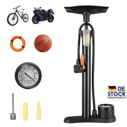 ⭐Luftpumpe Hochdruck Fahrradpumpe 11 bar Standpumpe Manometer alle Ventile DHL⭐