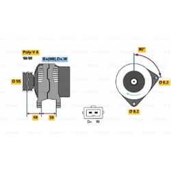 BOSCH Generator Lichtmaschine 70A 14V für VW Caddy II Kombi Golf III Polo