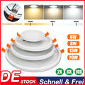 LED Panel Einbaustrahler 230V Einbau Flach Rund Lampen Set 6W-20W Deckenleuchte