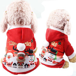 Weihnachten Katze Hundemantel Hundekleidung Hundepullover Jacke Hundred Weste DE