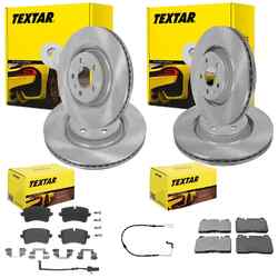 TEXTAR BREMSSCHEIBEN + BELÄGE VORNE + HINTEN passend für AUDI A6 A7 C7 4GVA 345x30mm PR-Nr = 1LP | HA 330x22mm PR-Nr = 2EA, 2EE