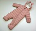 Baby Overall mit Kapuze 62 68 gefüttert Schneeanzug Mädchen Anzug rosa warm