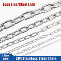 304 Edelstahl Kette Langgliedrig / Kurzgliedrig Stahlkette Ankerkette 1.2mm-8mm