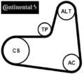 Continental CTAM 6PK1005K1 Keilrippenriemensatz Keilriemen Satz 