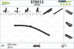 578513 VALEO Scheibenwischer für ,ABARTH,ALFA ROMEO,AUDI,BMW,CHEVROLET,CITROËN,CUPRA