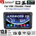🔥【Lüfter】Carplay Android13 Autoradio GPS Für 2DIN VW GOLF 5 6 Passat SWC IPS