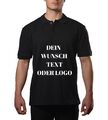 Polo T-Shirt+Druck selbst gestalten Wunschtext Firmen Logo mit Druck Tshirt