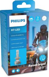 PHILIPS H7 LED 12V 20W Ultinon Pro6000 5800K Motorrad Birne mit Straßenzulassung