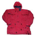 TIND Kapuzenjacke Herren XL rot Reißverschluss atmungsaktiv Wandern Walking Taschen Safari