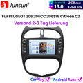 Für PEUGEOT 206 206CC 206SW 2001-2016 Carplay Android13.0 Autoradio GPS NAVI SWC