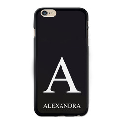 Personalisiert Initialen Handyhülle Für IPHONE 14/13/12/11 / XR TPU Soft Black