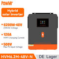 PowMr 6200W 48V Solar Inverter Wechselrichter Off Grid Mit MPPT 120A Laderegler