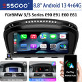 Für BMW E60 E61 E90 E91 CCC GPS Navi Android 13 8Core Autoradio CarPlay WiFi KAM