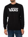 Vans Herren Klassisches Langarm-T-Shirt, Schwarz