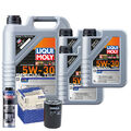 Motoröl 5W30 LIQUI MOLY Leichtlauf Special Tec Ll 8L+MAHLE Ölfilter +Spülung