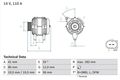 BOSCH LICHTMASCHINE GENERATOR 110A passend für FIAT DUCATO | 0 986 082 320