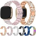 Edelstahl Metall Bling Armband für Fitbit Versa 4 3 2 1 / Sense / Sense 2 / Lite