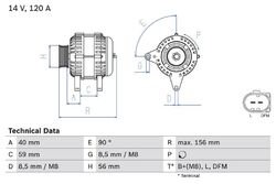 Bosch Lichtmaschine Generator für Audi A2 Skoda Fabia I 2000-2007 0986042810