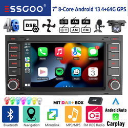 DAB+ 4+64G Android 13 Carplay Autoradio GPS BT KAM Für VW T5 Transporter Touareg