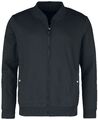 Black Premium by EMP Herren schwarze College-Sweatjacke mit Stehkragen