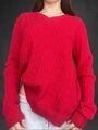 Craft & Barrow – Klassischer roter Strickpullover aus 100% Baumwolle, M