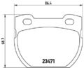 BREMBO Bremsbelagsatz, Scheibenbremse P 44 006 für LAND ROVER