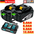 2X 12,0AH 18V 6,0AH Original Akku Für Makita BL1860 BL1850 BL1830 Led /Ladegerät