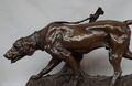 Statue Dog Wildlife Art Deco Style Art Nouveau Style Bronze Signed Sculpture