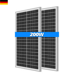 100W 200W 300W 500W 12V Monokristallin Solarmodul Solarpanel Photovoltaik 0%Mwst100W 12V Solarpanel✅TÜV/ CE/ RoHS✅TOP Qualität✅12BB✅