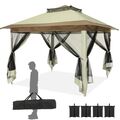 Pavillon 3x3m 3,3x3,3m Faltpavillon Gartenzelt Partyzelt Wasserdicht Pavillion