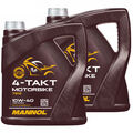 Motoröl Motorbike 4-Takt SAE 10W-40 MANNOL API SL 8 Liter Aprilia Ducati Honda 