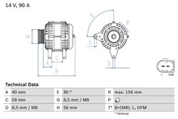 BOSCH Lichtmaschine Generator Lima 0 986 041 500 +67.25€ Pfand für VW GOLF 4 1J1