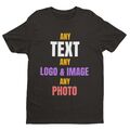 PERSONALISIERT MASSGEDRUCKT T-Shirt beliebiger Text/Bild/Design/Jeder Anlass