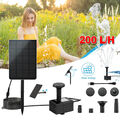 2.5W 200l/h Teichpumpe Solarpumpe Gartenteich Set Pumpenset Springbrunnen Garten