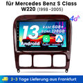 9" Android13 Für Mercedes-Benz S-Klasse W220 CarPlay Autoradio 6+128GB Navi WIFI