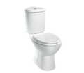 Kompaktes Eck-WC Set 82,6x75,9 cm mit Soft-Close-Deckel