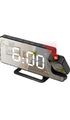 USB Digital Snooze Dual Wecker mit Projektion FM Radio Spiegel LED Display