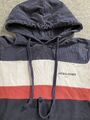 Jack & Jones Hoodie Gr. M Blau gestreift   Kapuzen Pullover