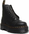 DR MARTENS Boots Damen Spitze Schuhe Reißverschluss Plateau Stiefel Schwarz Boot