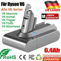 6400mAh Für V6 Akku Ersatzakku DC58 DC59 SV03 SV09 DC74 DC62 DC61 SV04